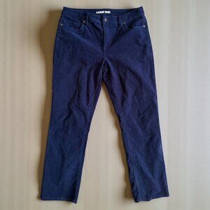 LANDS END Navy Blue Corduroy Straight Leg Pants Size 12 P